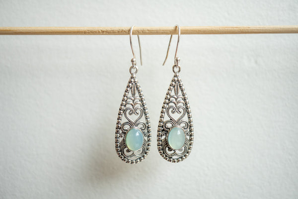 Boucles d'oreilles en agate et argent 925