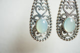 Boucles d'oreilles en agate et argent 925