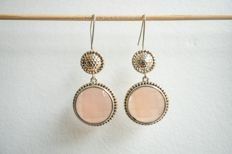 Boucles d'oreilles en agate et argent 925