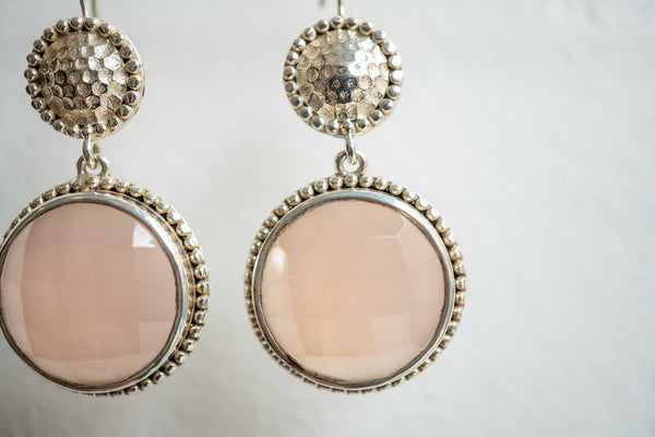 Boucles d'oreilles en agate et argent 925