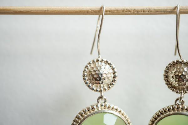 Boucles d'oreilles en agate et argent 925