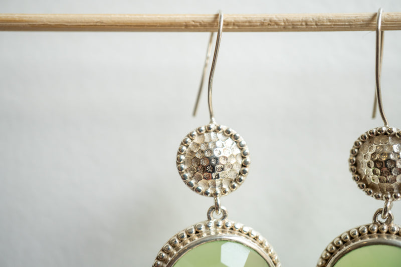 Boucles d'oreilles en agate et argent 925