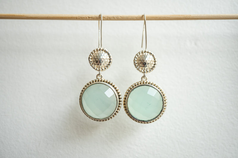 Boucles d'oreilles en agate et argent 925