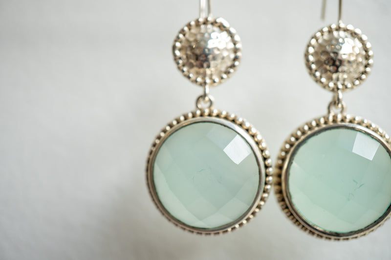 Boucles d'oreilles en agate et argent 925