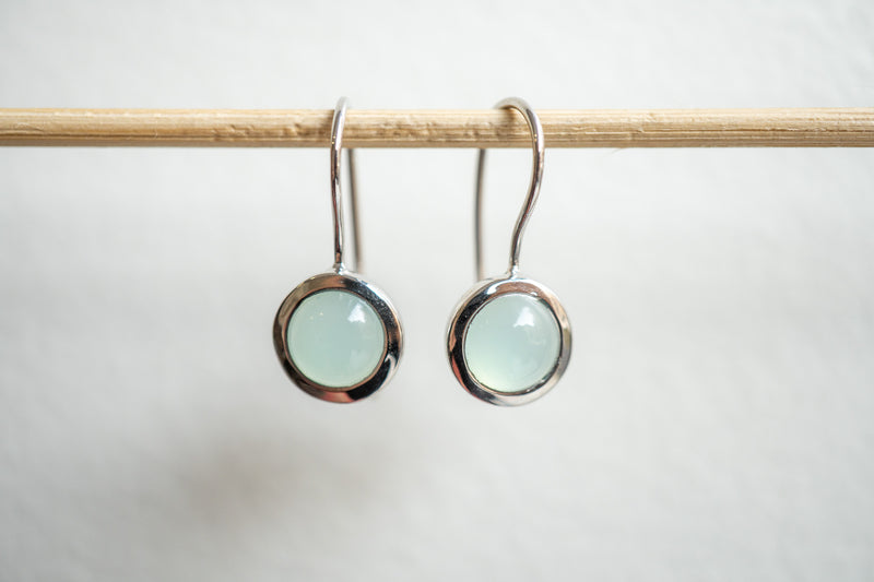 Ohrringe aus Achat und 925er Silber