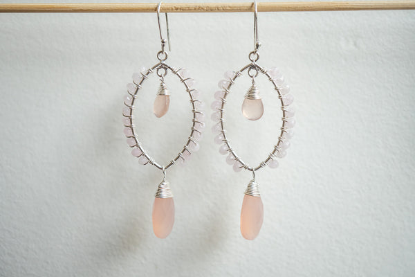 Boucles d'oreilles en agate et argent 925
