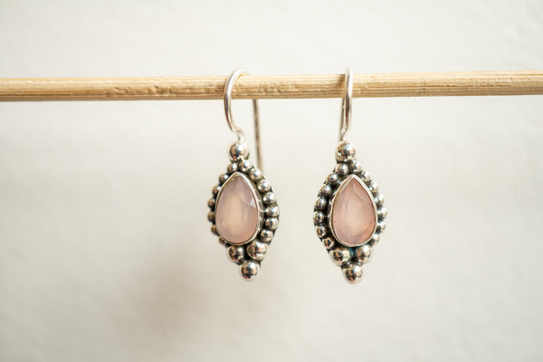 Boucles d'oreilles en agate et argent 925