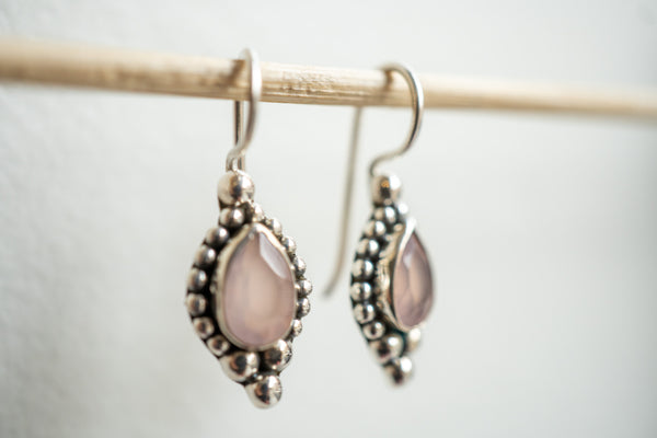 Boucles d'oreilles en agate et argent 925