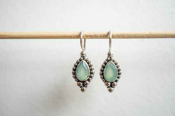 Boucles d'oreilles en agate et argent 925