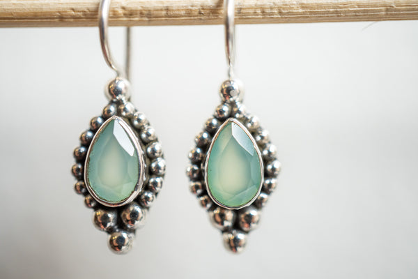 Boucles d'oreilles en agate et argent 925