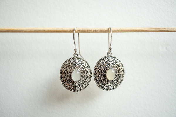 Boucles d'oreilles en agate et argent 925