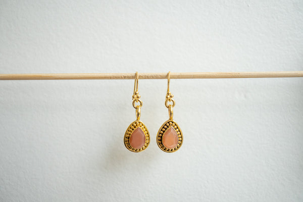 Boucles d'oreilles en pierres de lune et argent 925