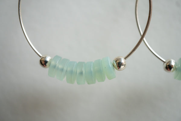 Boucles d'oreilles en agate et argent 925