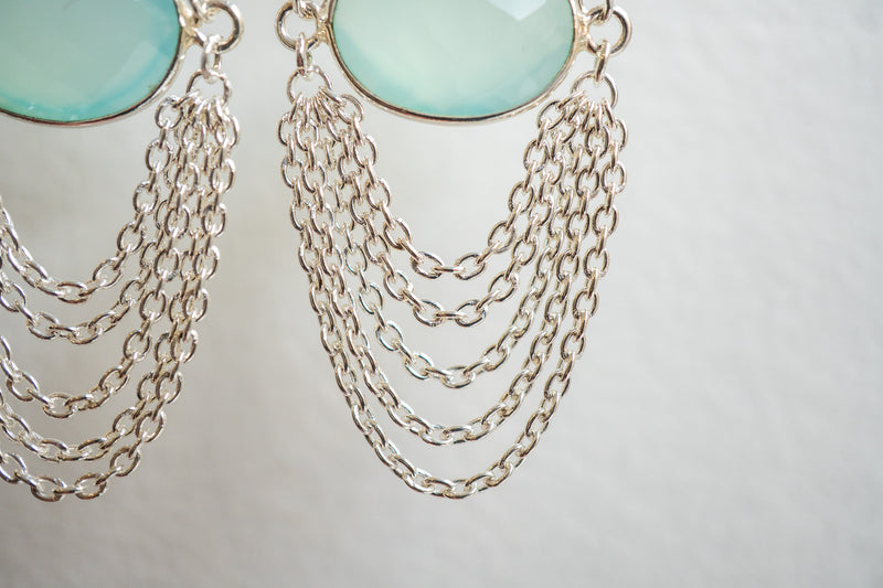 Boucles d'oreilles en agates et argent 925