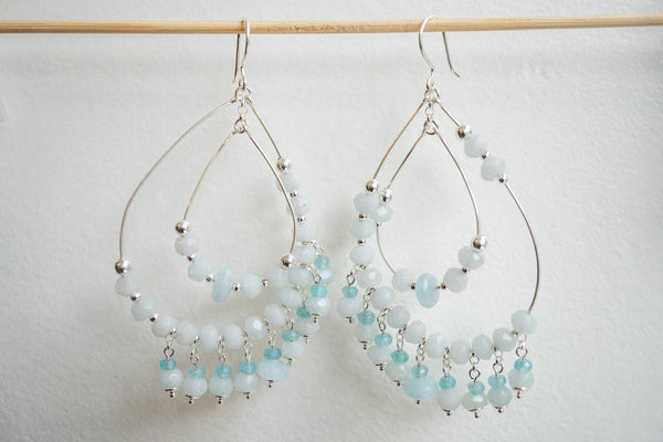 Boucles d'oreilles en agates et argent 925