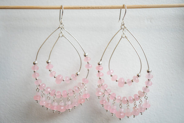 Boucles d'oreilles en agates et argent 925