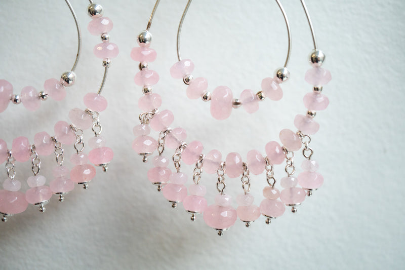 Boucles d'oreilles en agates et argent 925