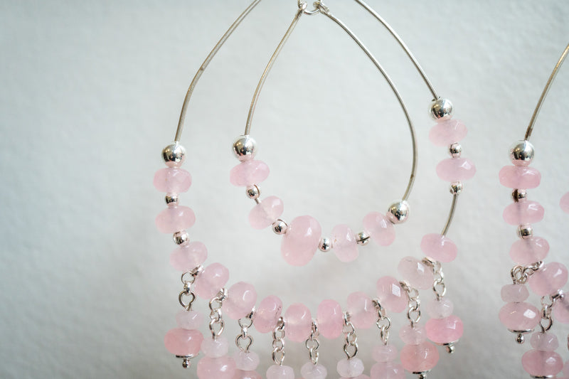 Boucles d'oreilles en agates et argent 925