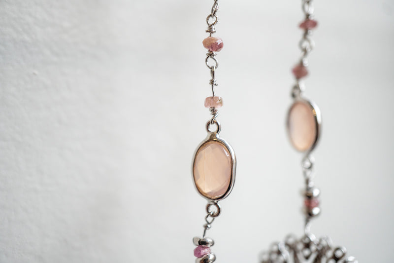 Boucles d'oreilles en agates et argent 925