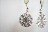 Boucles d'oreilles en préhnite et argent 925