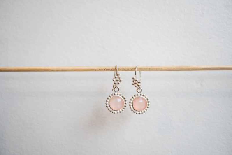 Boucles d'oreilles en agate et argent 925