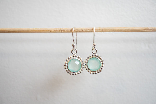 Boucles d'oreilles en agate et argent 925