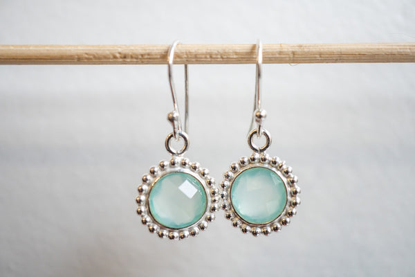 Boucles d'oreilles en agate et argent 925