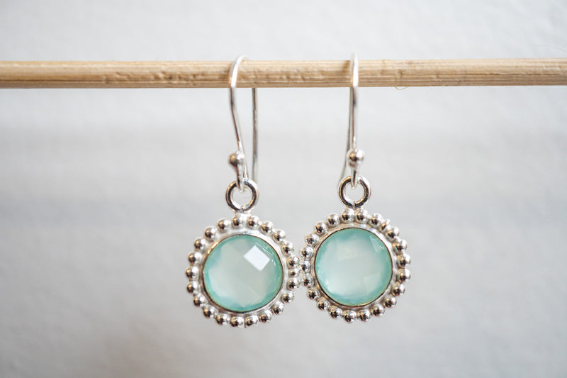 Boucles d'oreilles en agate et argent 925