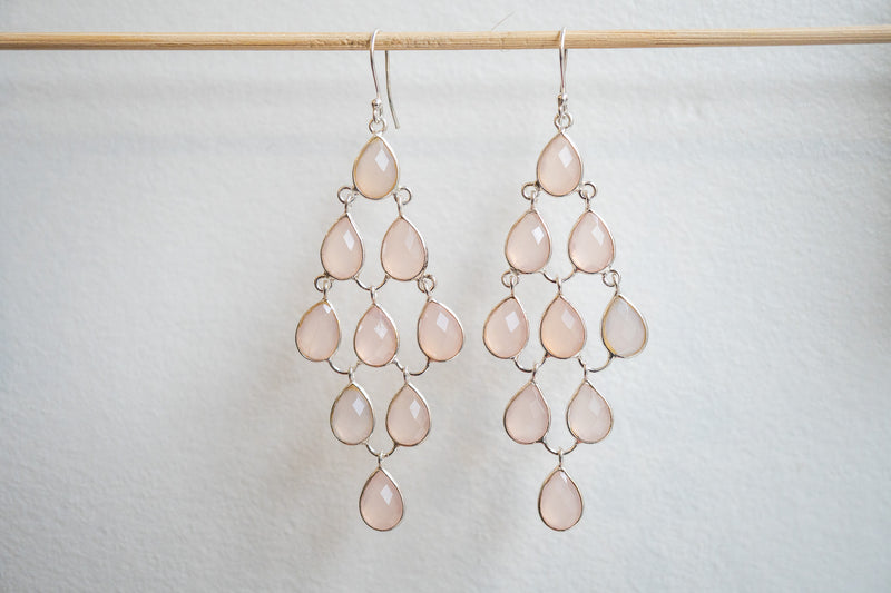 Boucles d'oreilles en agate et argent 925