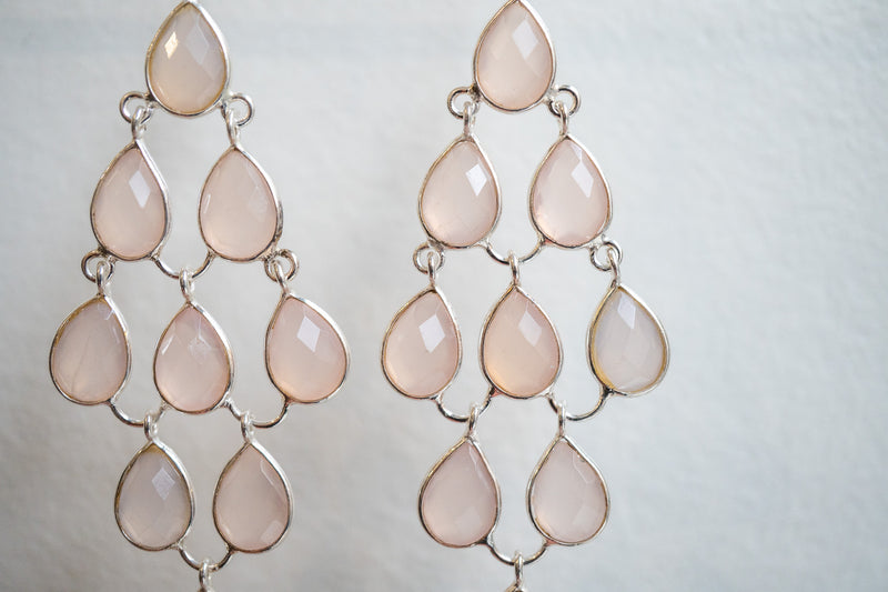 Boucles d'oreilles en agate et argent 925