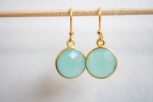 Boucles d'oreilles en agate et argent 925 vermeil