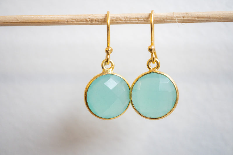 Boucles d'oreilles en agate et argent 925 vermeil