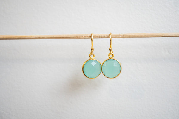 Boucles d'oreilles en agate et argent 925 vermeil