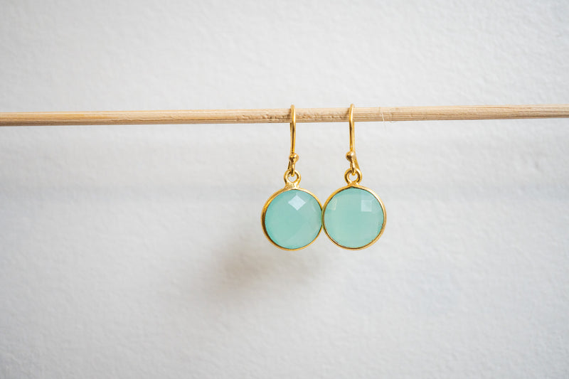 Boucles d'oreilles en agate et argent 925 vermeil