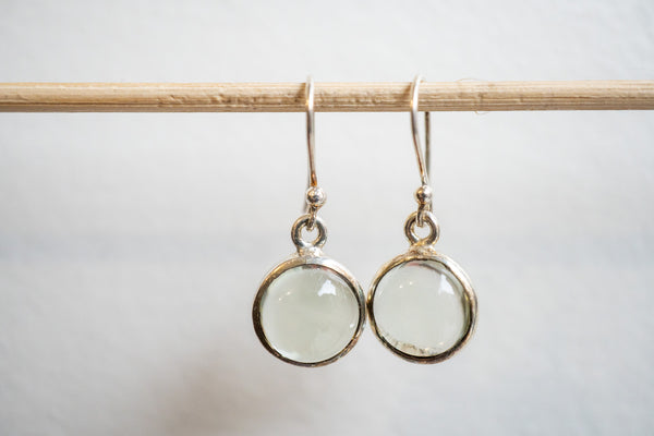 Boucles d'oreilles en cristal de roche et argent 925