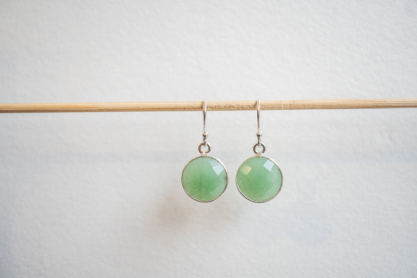 Boucles d'oreilles en aventurine et argent 925