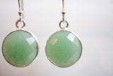 Boucles d'oreilles en aventurine et argent 925