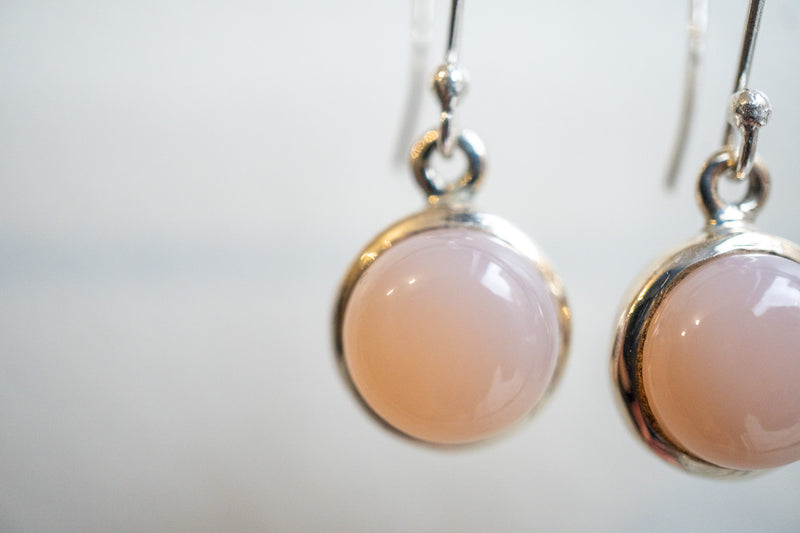 Boucles d'oreilles en pierre de lune et argent 925