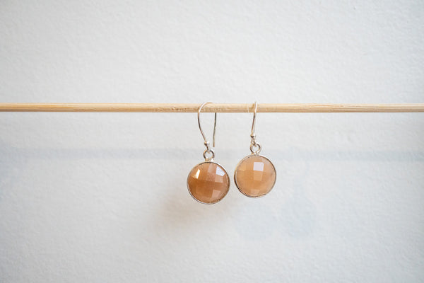 Boucles d'oreilles en pierre de lune et argent 925