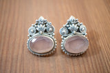 Boucles d'oreilles ethnique en agate et argent 925