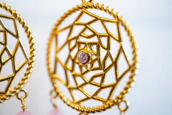 Boucles d’oreilles attrape-rêves avec Agate