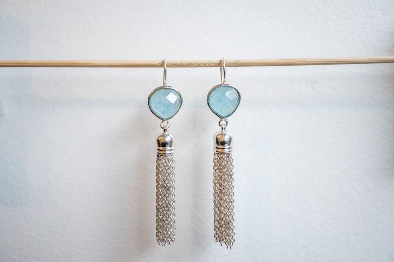 Boucles d'oreilles en agates et argent 925