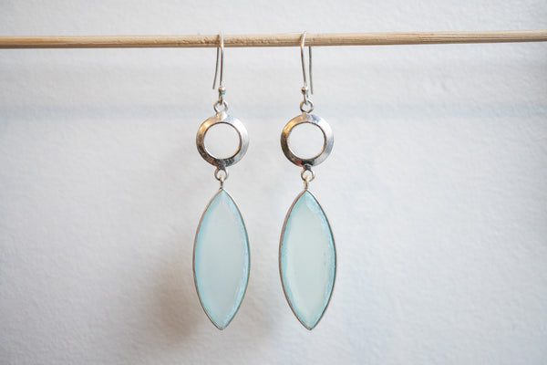 Boucles d'oreilles en agates et argent 925