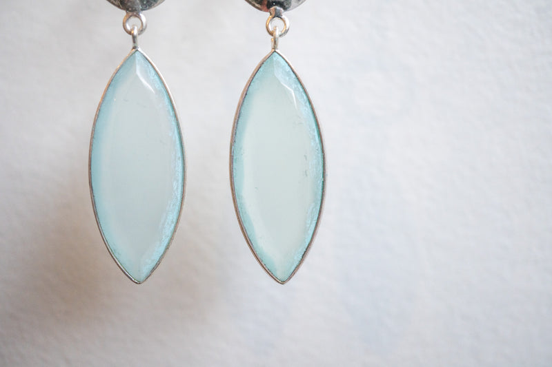 Boucles d'oreilles en agates et argent 925