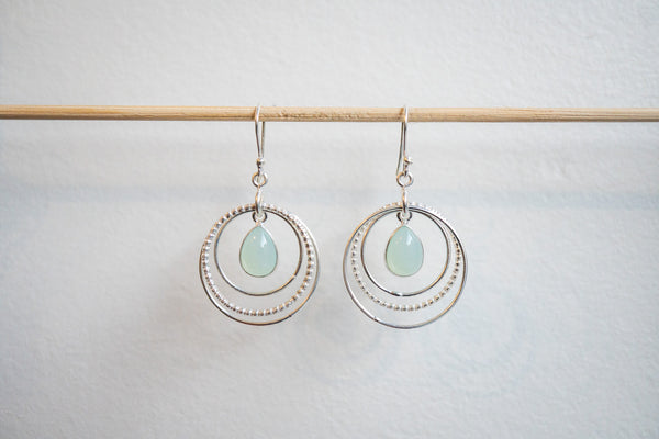 Boucles d'oreilles en agates et argent 925