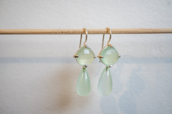 Boucles d'oreilles en agates et argent 925