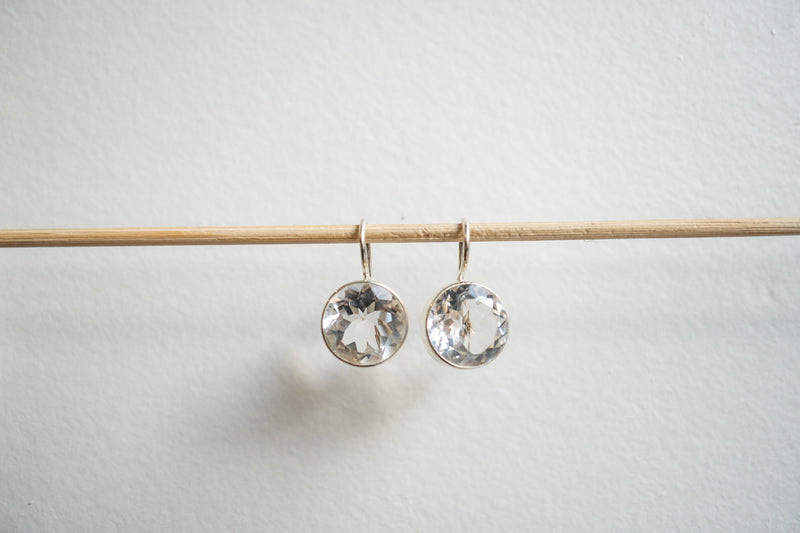 Boucles d'oreilles avec cristal de roche