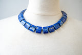 Collier en Lapis-Lazuli Naturel – Éclat Bleu Profond et Reflets Dorés