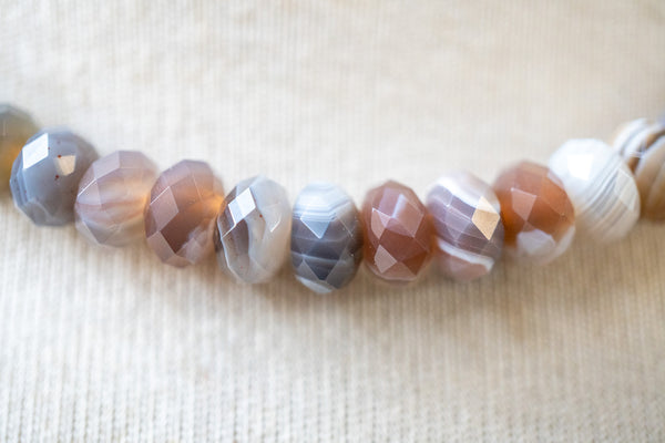 Collier d’agate du Botswana