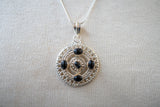 Pendentif en argent 925 avec onyx noir